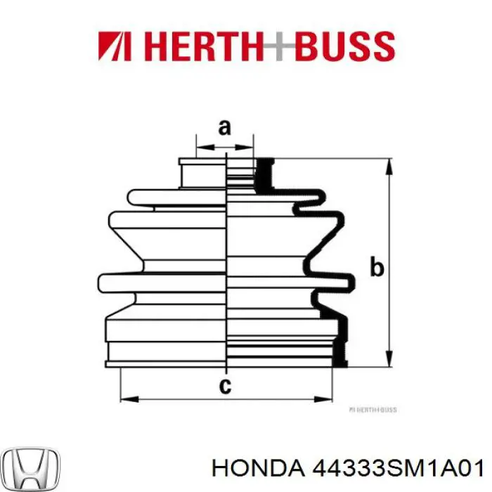 Купити 44333SM1A01 Honda Пильник шарніра приводу