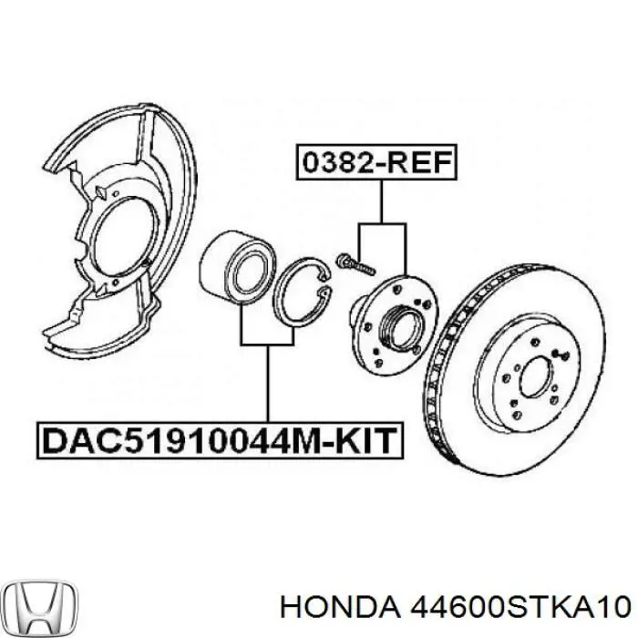 Маточина колеса передня Honda 44600STKA10 ціна, від 25.34 USD
