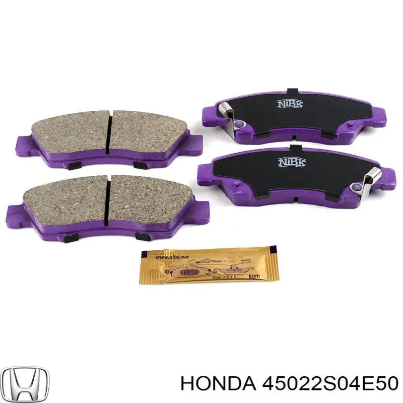 45022S04E50 Honda колодки гальмівні передні, дискові