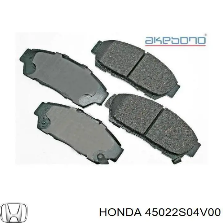 45022S04V00 Honda колодки гальмівні передні, дискові