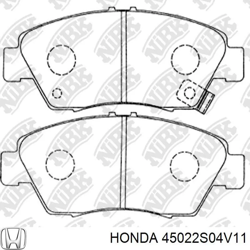 Гальмівні колодки Honda 45022S04V11 ціна, від 15.70 USD