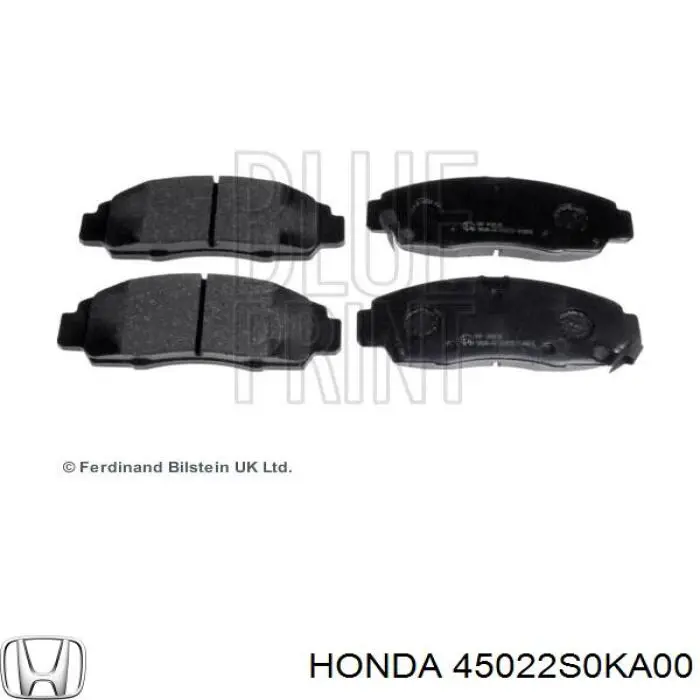 Купити 45022S0KA00 Honda Колодки гальмівні передні, дискові