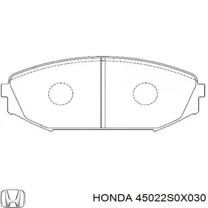 45022S0X030 Honda Передні гальмівні колодки
