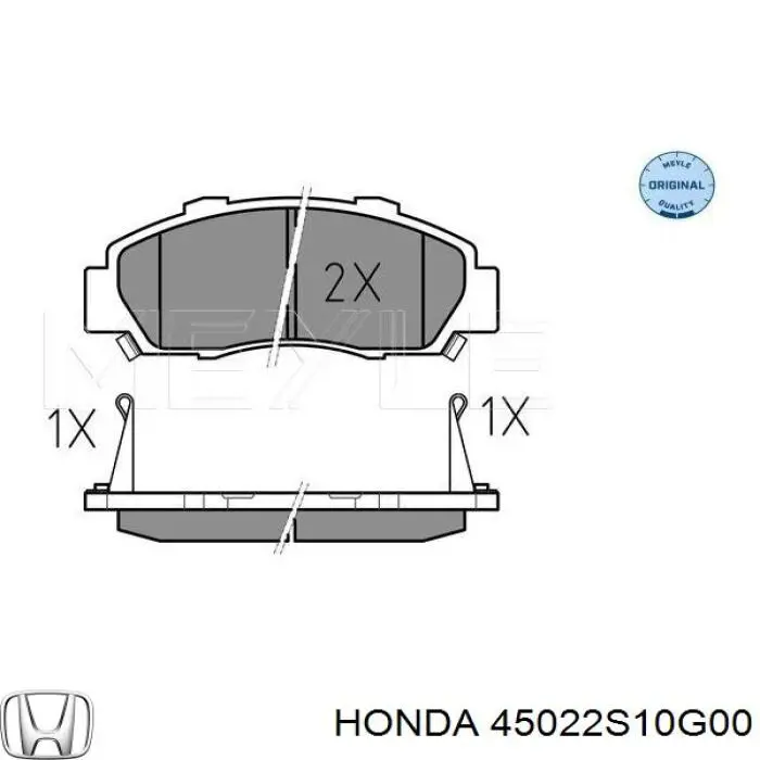 45022S10G00 Honda колодки гальмівні передні, дискові