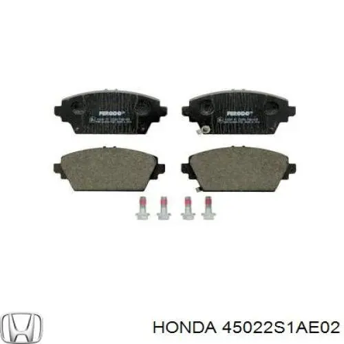 Передні тормозні колодки 45022S1AE02 Honda