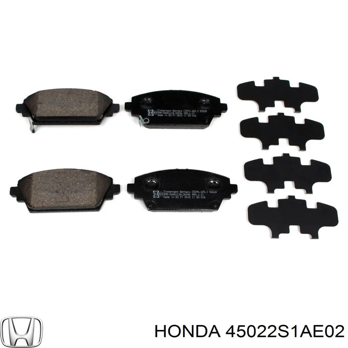 Купити 45022S1AE02 Honda Колодки гальмівні передні, дискові