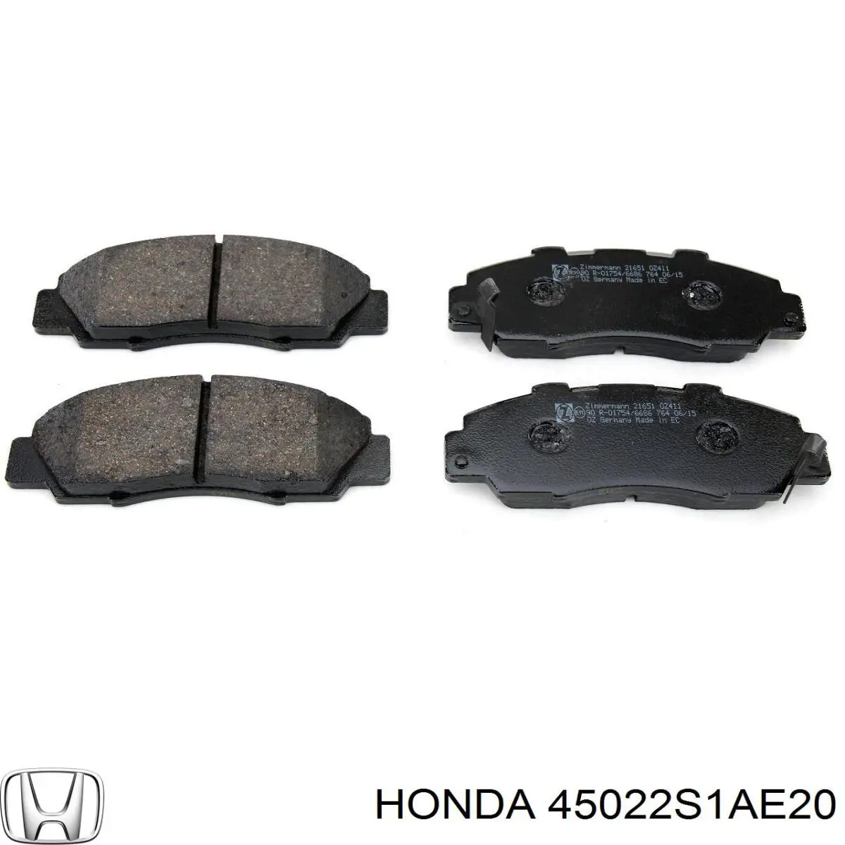 Купити 45022S1AE20 Honda Колодки гальмівні передні, дискові