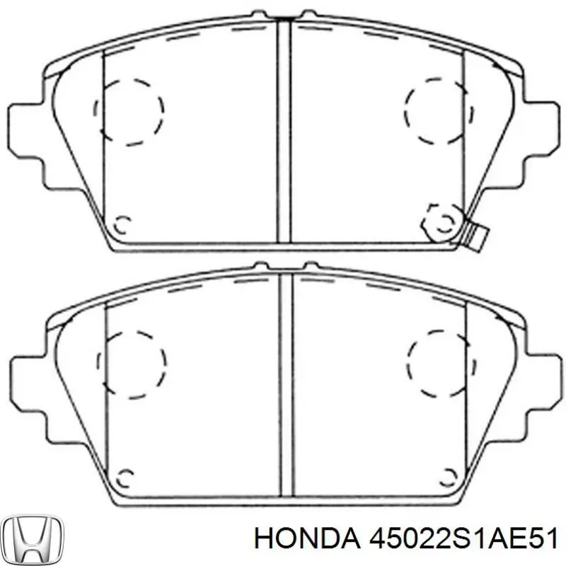 Гальмівні колодки Honda 45022S1AE51 ціна, від 22.19 USD
