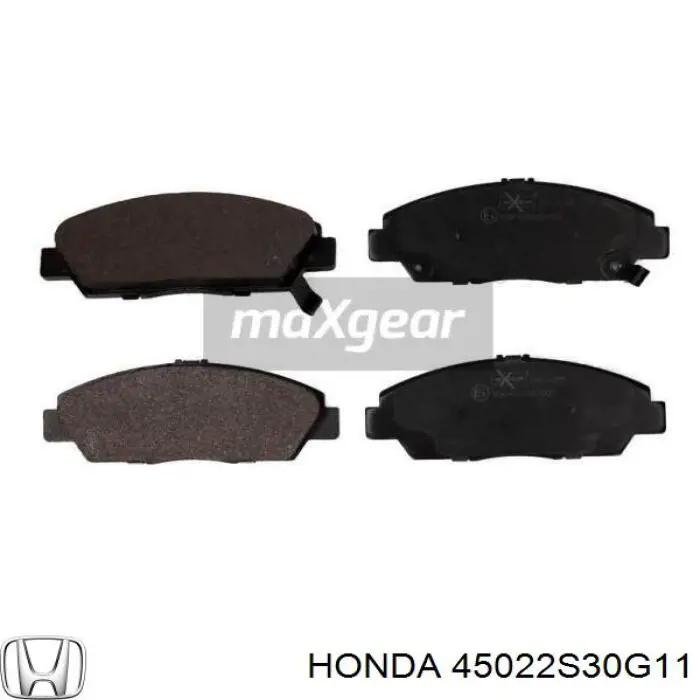 Колодки гальмівні передні, дискові 45022S30G11 Honda