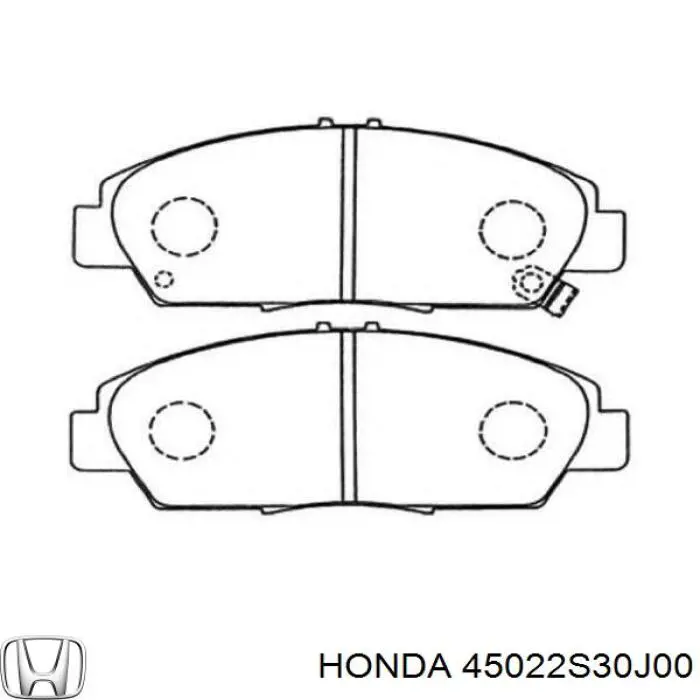 Колодки гальмівні передні, дискові 45022S30J00 Honda