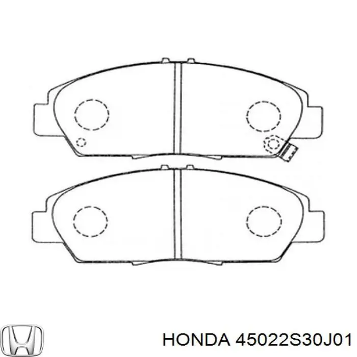 Колодки гальмівні передні, дискові 45022S30J01 Honda