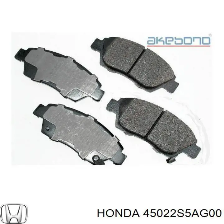 45022S5AG00 Honda колодки гальмівні передні, дискові