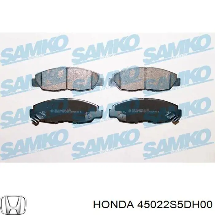 Купити 45022S5DH00 Honda Колодки гальмівні передні, дискові