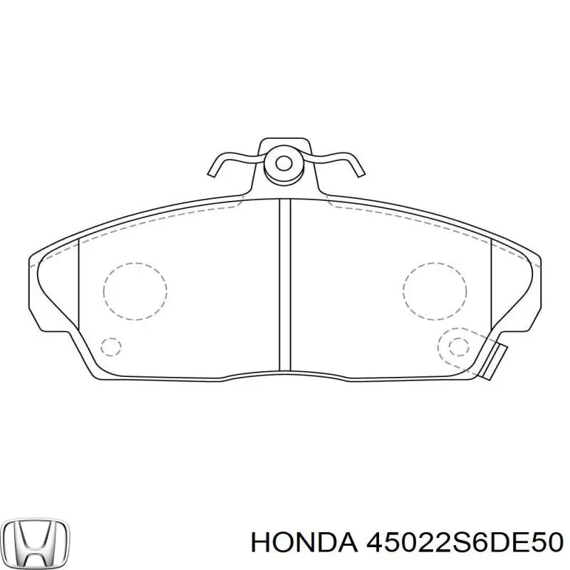 Колодки гальмівні передні, дискові 45022S6DE50 Honda