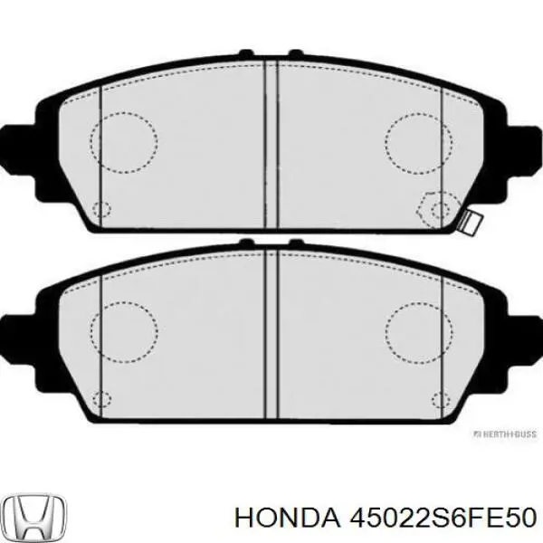 Гальмівні колодки Honda 45022S6FE50 ціна, від 25.93 USD