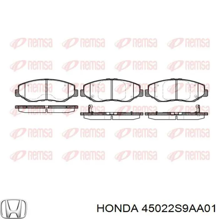 45022S9AA01 Honda колодки гальмівні передні, дискові
