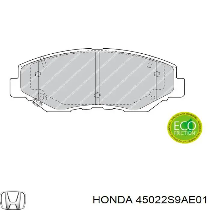 Гальмівні колодки Honda 45022S9AE01 ціна, від 27.14 USD