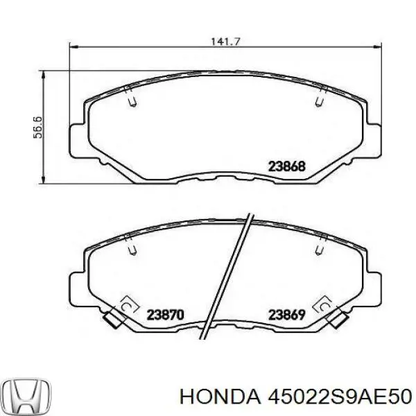 Гальмівні колодки Honda 45022S9AE50 ціна, від 27.14 USD