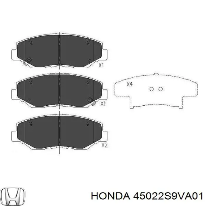 Гальмівні колодки Honda 45022S9VA01 ціна, від 27.14 USD