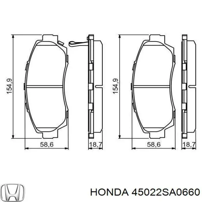 Передні тормозні колодки 91144333 Opel