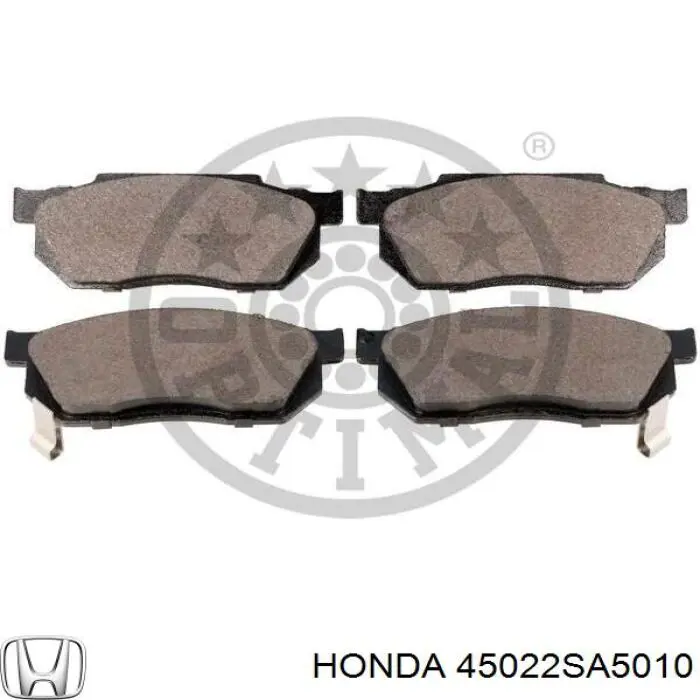 Купити 45022SA5010 Honda Колодки гальмівні передні, дискові