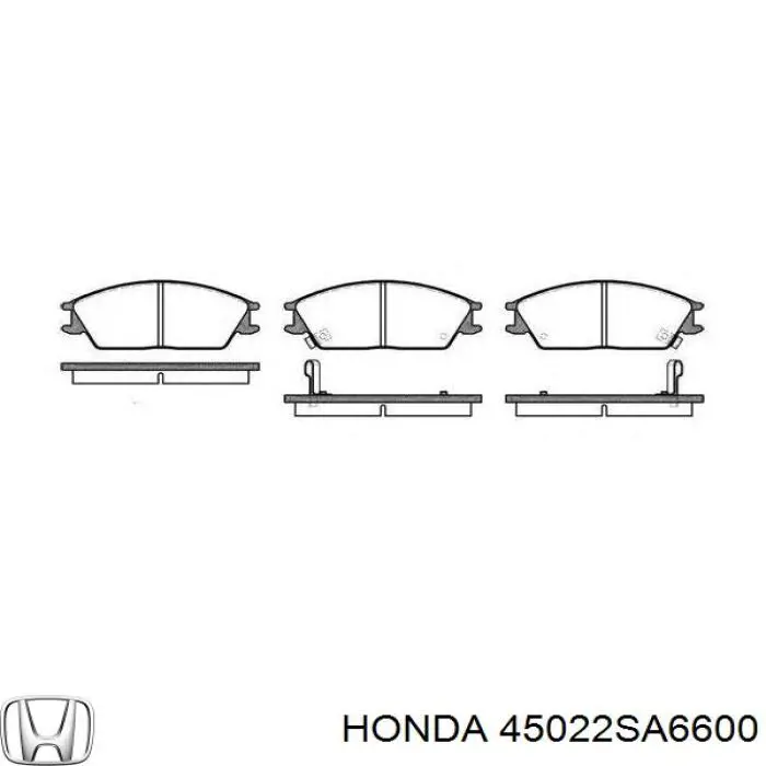 Купити 45022SA6600 Honda Колодки гальмівні передні, дискові