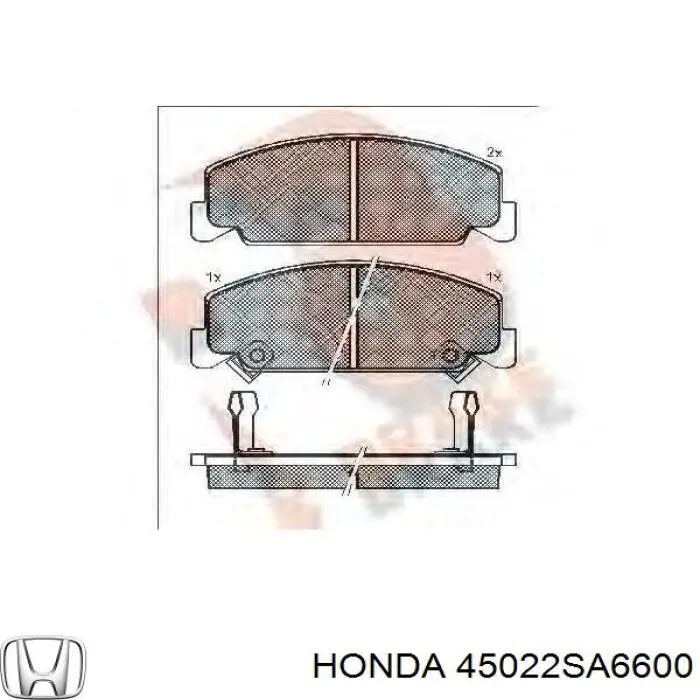 Передні тормозні колодки 45022SA6600 Honda