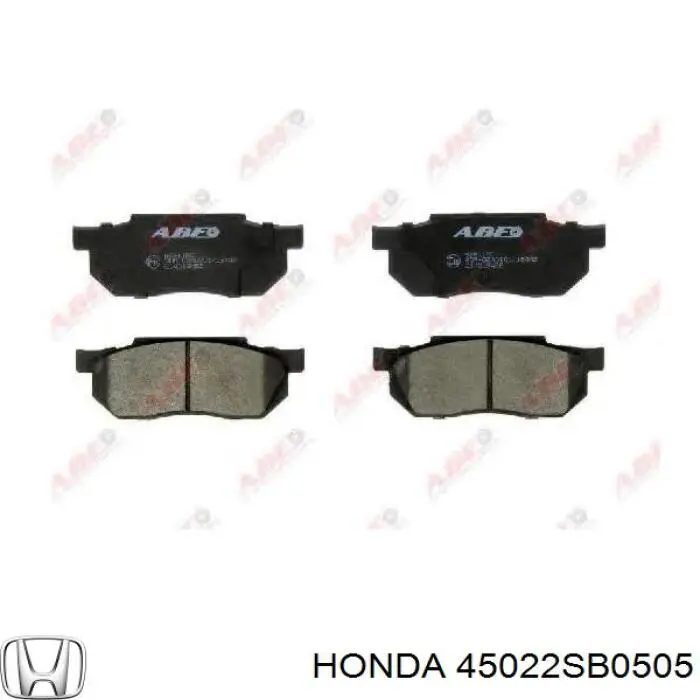 Купити 45022SB0505 Honda Колодки гальмівні передні, дискові