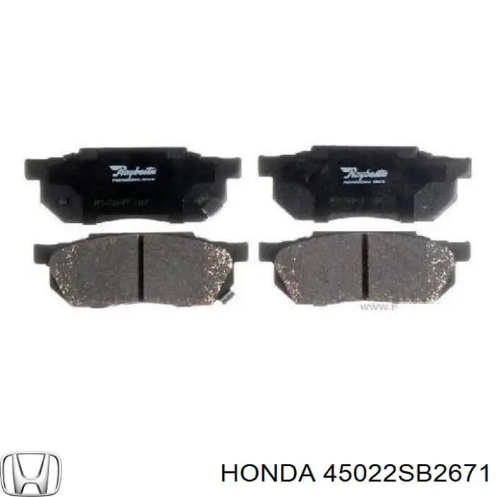 45022SB2671 Honda колодки гальмівні передні, дискові