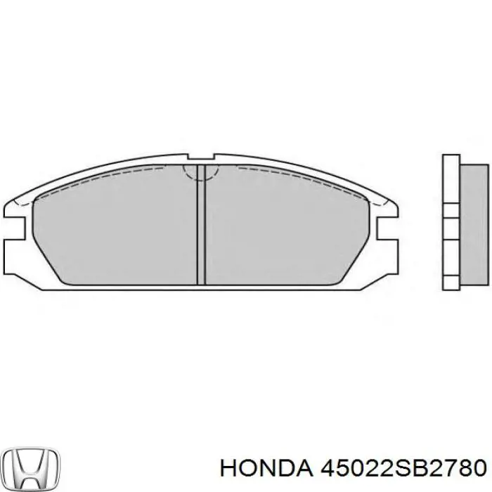 45022SB2780 Honda колодки гальмівні передні, дискові