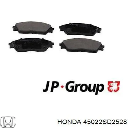 45022SD2528 Honda колодки гальмівні передні, дискові