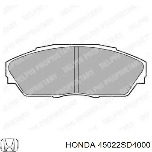 45022SD4000 Honda колодки гальмівні передні, дискові