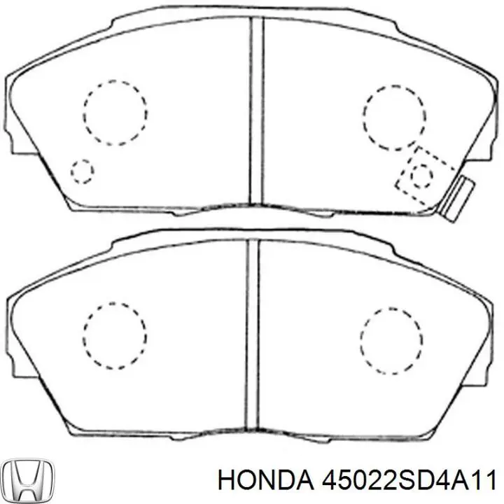 Гальмівні колодки Honda 45022SD4A11 ціна, від 18.49 USD