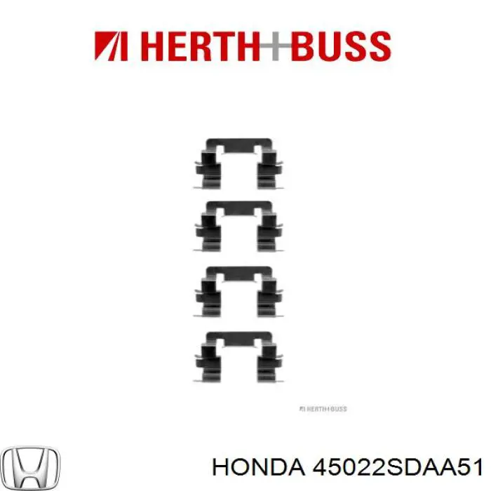 45022SDAA51 Honda колодки гальмівні передні, дискові
