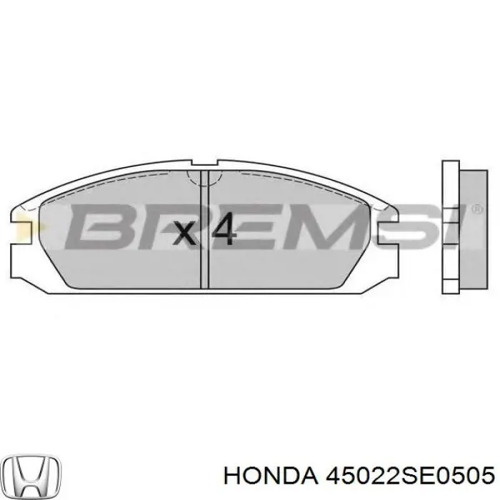 Передні тормозні колодки 45022SD2518 Honda