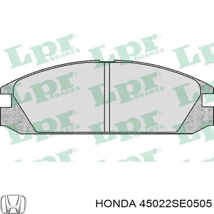 45022SE0505 Honda Передні гальмівні колодки