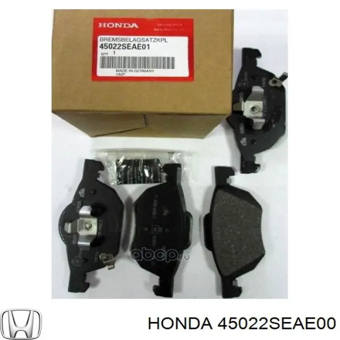 45022SEAE00 Honda Передні гальмівні колодки