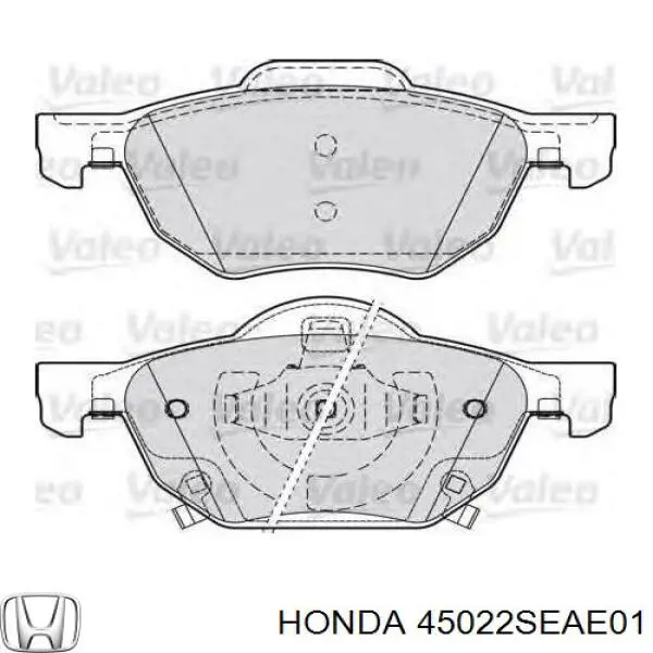 Купити 45022SEAE01 Honda Колодки гальмівні передні, дискові