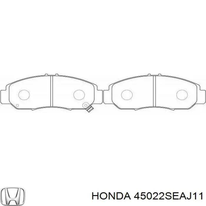 Передні тормозні колодки 45022SEAJ11 Honda
