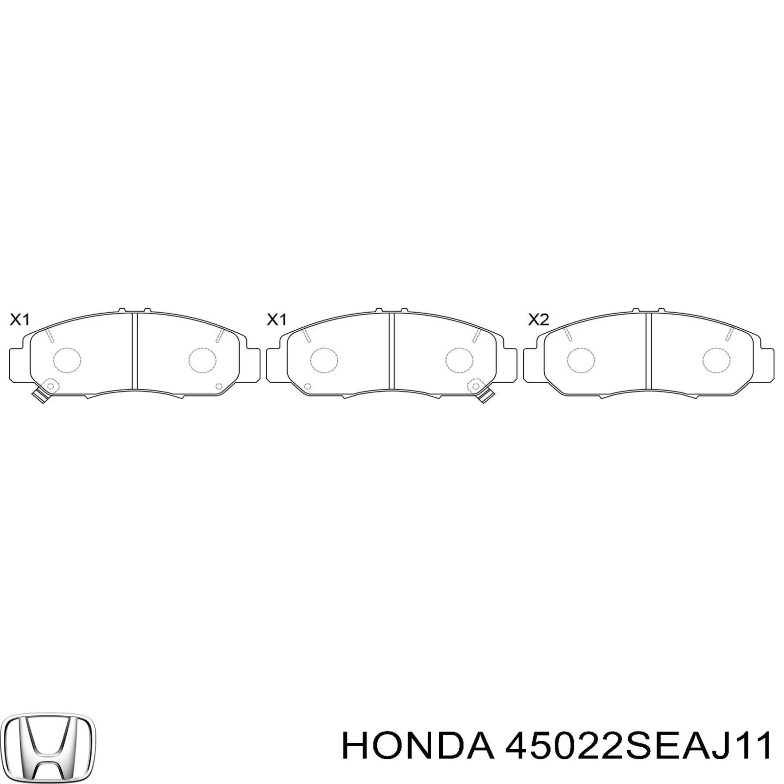 Купити 45022SEAJ11 Honda Колодки гальмівні передні, дискові