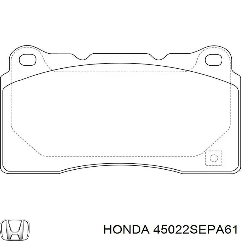 Купити 45022SEPA61 Honda Колодки гальмівні передні, дискові