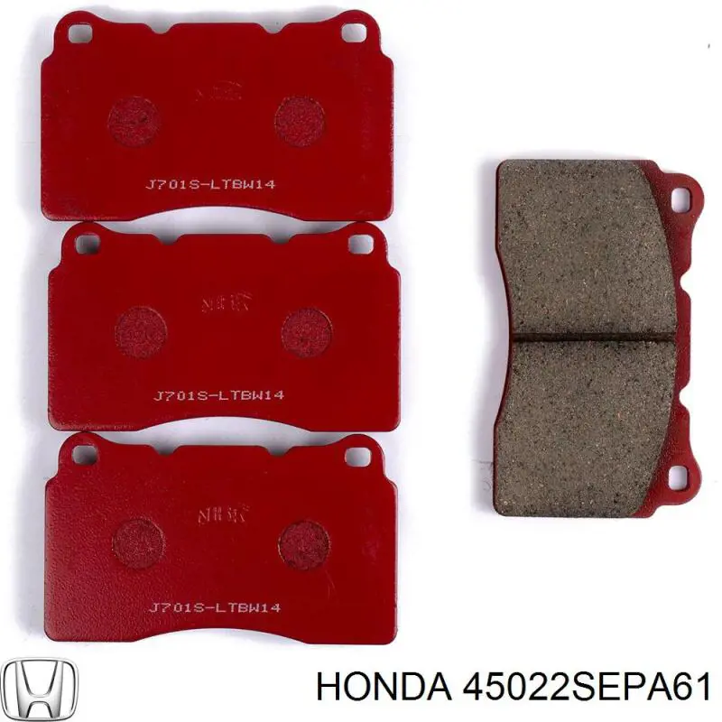 45022SEPA61 Honda Передні гальмівні колодки