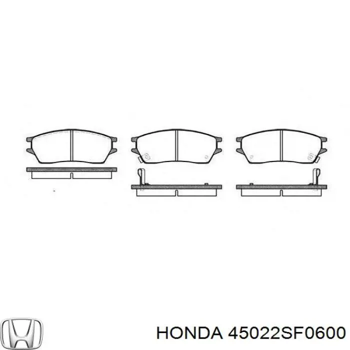45022SF0000 Honda колодки гальмівні передні, дискові