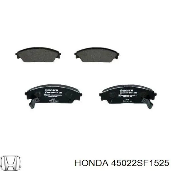 Гальмівні колодки Honda 45022SF1525 ціна, від 17.33 USD
