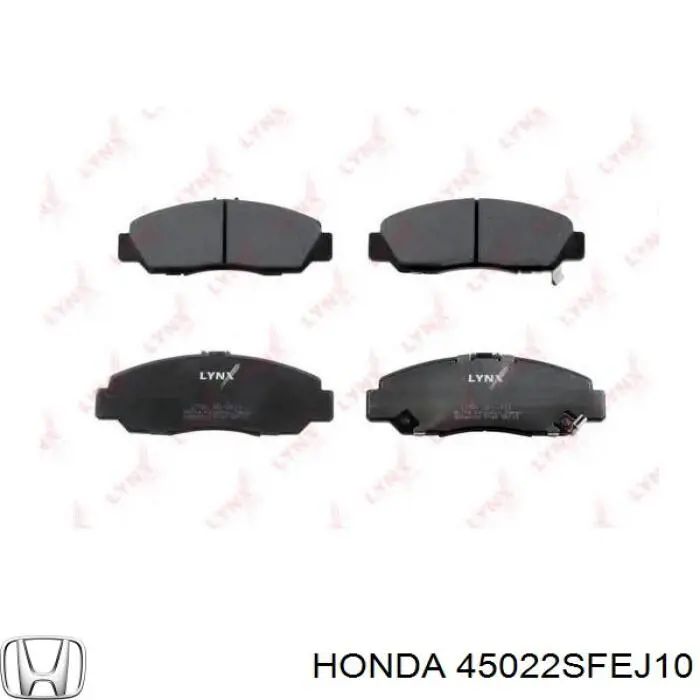 Колодки гальмівні передні, дискові 45022SFEJ10 Honda