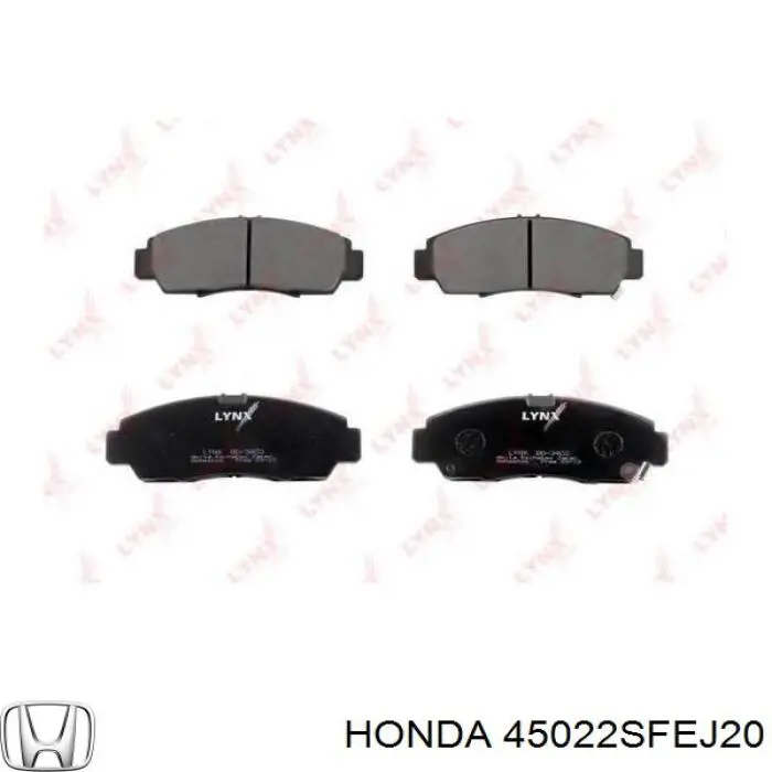 45022SFEJ20 Honda колодки гальмівні передні, дискові
