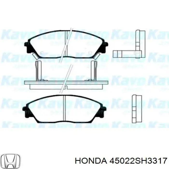 45022SH3317 Honda колодки гальмівні передні, дискові