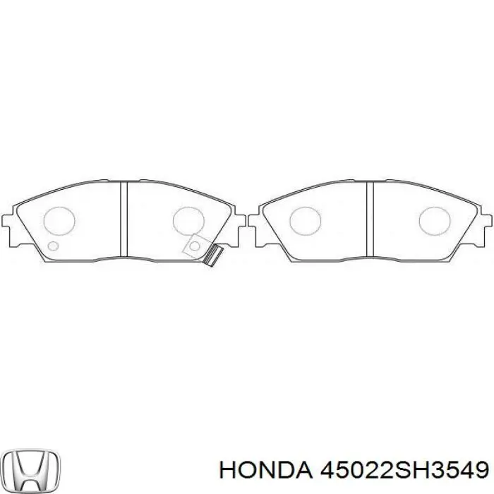 45022SH3549 Honda колодки гальмівні передні, дискові