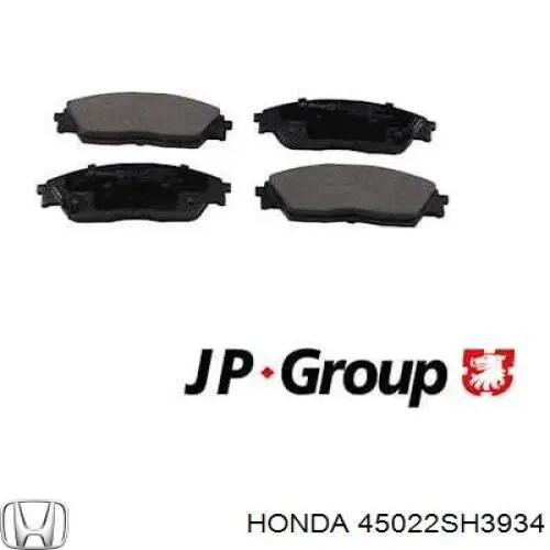 Передні тормозні колодки 45022SH3934 Honda