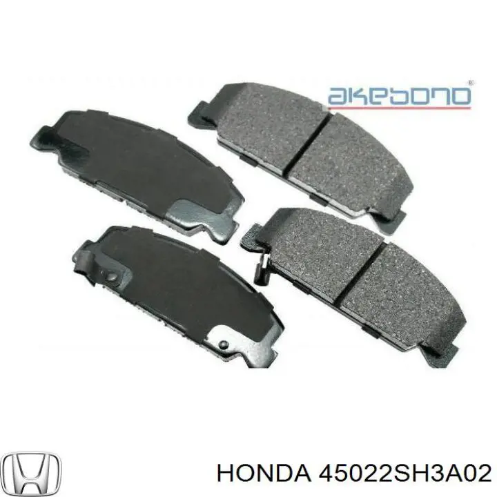 45022SH3A02 Honda колодки гальмівні передні, дискові